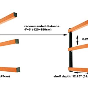 KASTFORCE KF1004 Lumber Storage Rack 3-Level System 110lbs per Level with Durable Sheet Metal Screws, Wood Rack, Workshop Rack