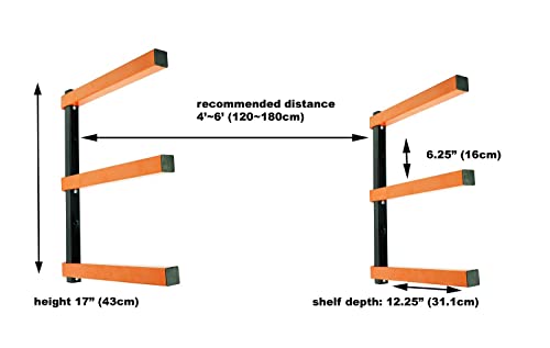 KASTFORCE KF1004 Lumber Storage Rack 3-Level System 110lbs per Level with Durable Sheet Metal Screws, Wood Rack, Workshop Rack