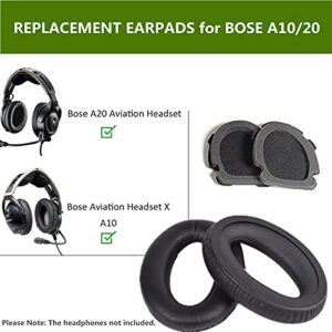 A10 Headset Ear Cushions Replacement Ear Pads Compatible with Bose Aviation Headset X A10 A20 Headphone