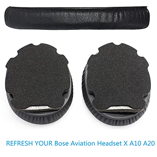 A10 Headset Ear Cushions Replacement Ear Pads Compatible with Bose Aviation Headset X A10 A20 Headphone