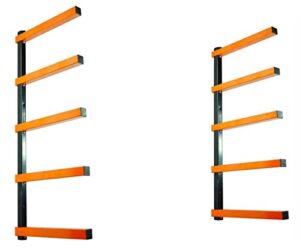 kastforce kf1005 lumber storage rack 5-level system 110lbs (50kg) per level lumber rack wood rack workshop rack with durable sheet metal screws