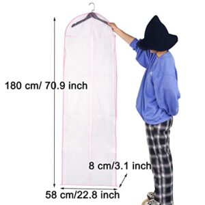 EORTA Garment Cover Bag for Wedding/Dance Dress Size Plus Dustproof Clothes Covers Breathable Storage/Travel Bag for Long Dress Bridal Gown Robes, 70"