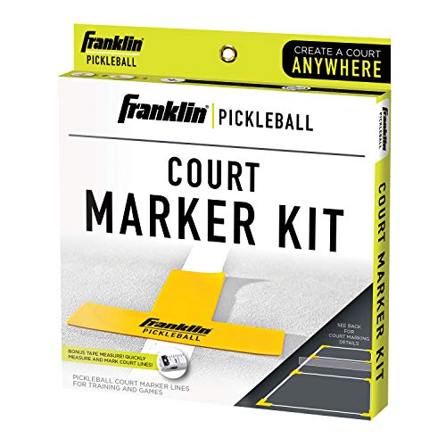 Franklin Sports Pickleball Court Marker Kit - Lines Marking Set with Tape Measure - Official Size Court Throw Down Markers