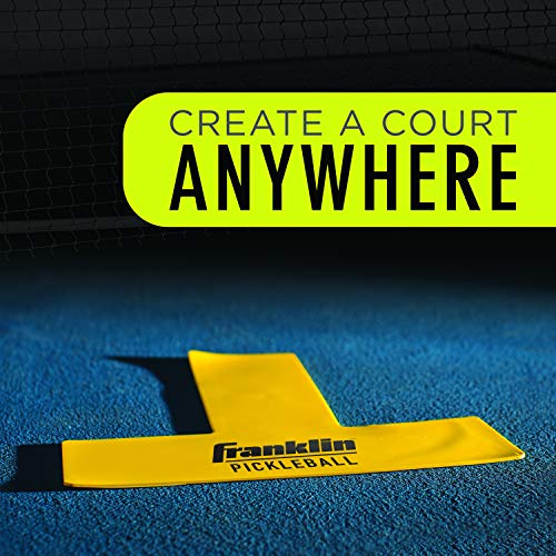 Franklin Sports Pickleball Court Marker Kit - Lines Marking Set with Tape Measure - Official Size Court Throw Down Markers