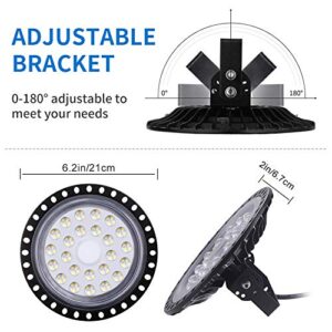 LED High Bay Light 100W, 10000LM UFO LED High Bay Light, 6000K High Bay LED Lights, IP54 Warehouse LED Lights Commercial Warehouse Area Light, Bay Lights-Bay Lighting for Garage Factory Workshop Gym