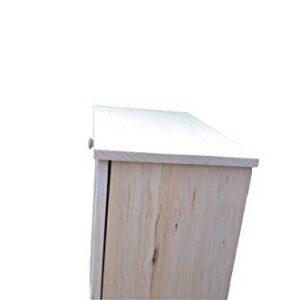 Amish Wares Tilt Out Solid Pine Unfinished Trash Bin Can Holder/Laundry Clothes Hamper