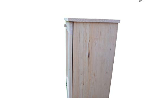 Amish Wares Tilt Out Solid Pine Unfinished Trash Bin Can Holder/Laundry Clothes Hamper