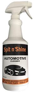 spit n shine automotive car cleaner 32 oz. cleans tires, vinyl, chrome, engines, plastic, glass with uv protectant - car cleaner with carnauba wax- cleans interior and exterior