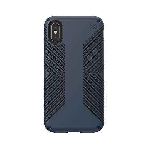 Speck Products Presidio Grip iPhone Xs/iPhone X Case, Eclipse Blue/Carbon Black