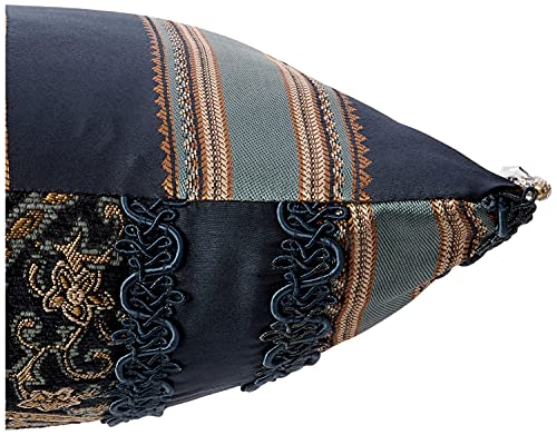 Five Queens Court Palmer Boudoir Decorative Throw Pillow, Teal, 21X15