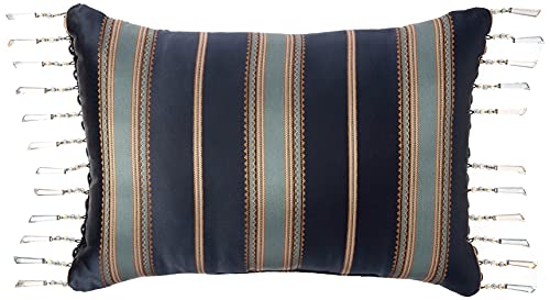 Five Queens Court Palmer Boudoir Decorative Throw Pillow, Teal, 21X15