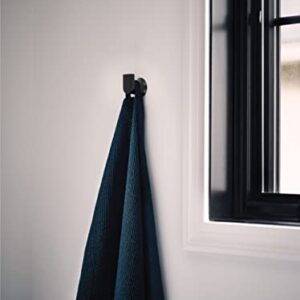 Moen Genta LX Matte Black Modern Single Robe or Towel Hanger for Kitchen or Bathroom, BH3803BL