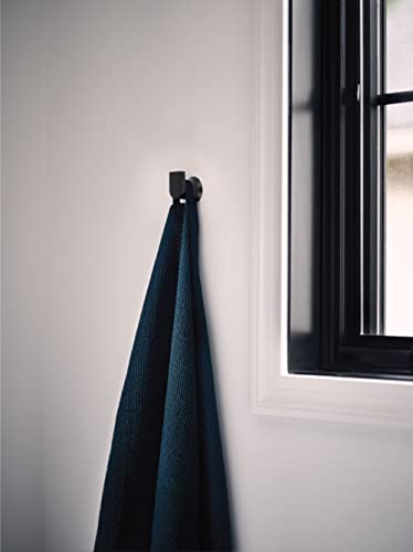 Moen Genta LX Matte Black Modern Single Robe or Towel Hanger for Kitchen or Bathroom, BH3803BL