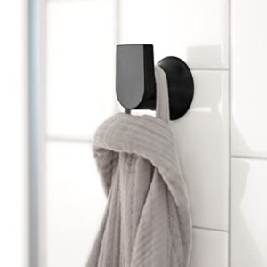 Moen Genta LX Matte Black Modern Single Robe or Towel Hanger for Kitchen or Bathroom, BH3803BL