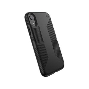 speck products presidio grip iphone xr case, black/black