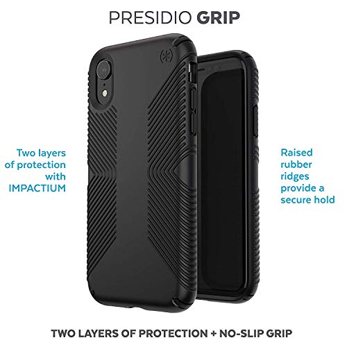 Speck Products Presidio Grip iPhone XR Case, Black/Black