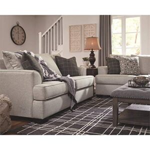 Signature Design by Ashley Velletri Chenille Stylish Loveseat with 2 Accent Pillows, Beige