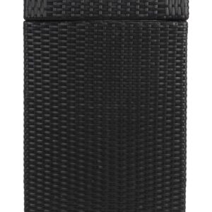 Safavieh Outdoor Collection Serapis Black Wicker Trash Bin