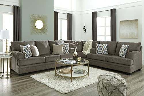 Signature Design by Ashley Dorsten Contemporary Sofa with 4 Throw Pillows, Gray