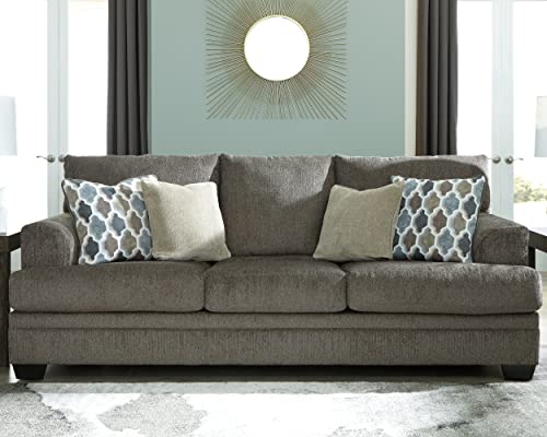 Signature Design by Ashley Dorsten Contemporary Sofa with 4 Throw Pillows, Gray