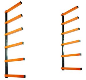 kastforce kf1006 lumber storage rack 6-level system 110 lbs (50kg) per level with durable sheet metal screws, wood rack, workshop rack