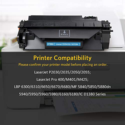 v4ink 3PK Compatible Toner Cartridge Replacement for HP 80A CF280A Toner Cartridge Black Ink for HP Pro 400 M401N M401DN M401DNE M401DW HP MFP M425DN M425DW Printer