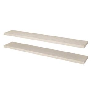 Bestar Universel 12W Set of 72W x 12D Floating Shelves in Natural Yellow Birch