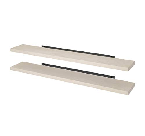 Bestar Universel 12W Set of 72W x 12D Floating Shelves in Natural Yellow Birch