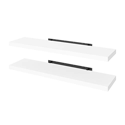 Bestar Universel 12W Set of 48W x 12D Floating Shelves in White