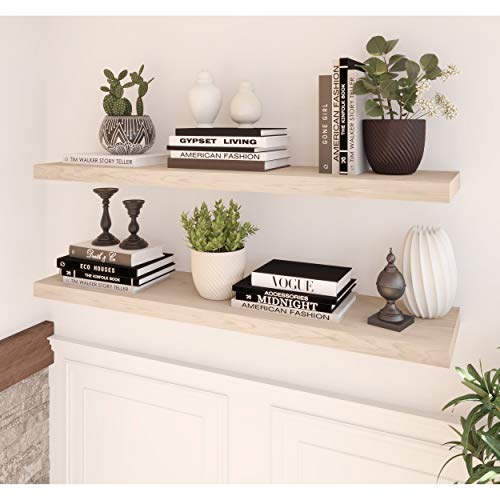 Bestar Universel 12W Set of 48W x 12D Floating Shelves in White