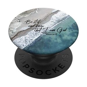the fabpod christian verse be still & know i am god psalm popsockets popgrip: swappable grip for phones & tablets