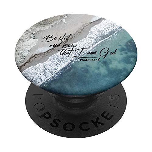 The fabPOD Christian Verse Be Still & Know I am God Psalm PopSockets PopGrip: Swappable Grip for Phones & Tablets