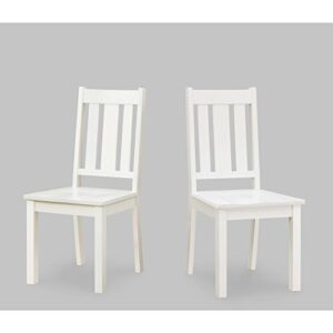 Better Homes and Gardens Bankston Dining Chair, Set of 2, White