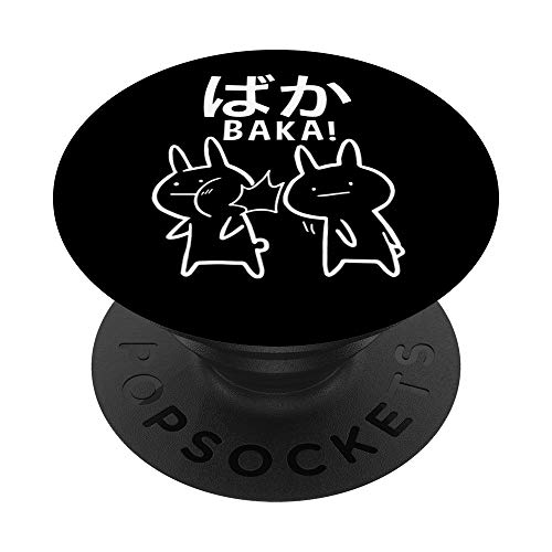 Funny Anime Baka Rabbit Slap Gift Japanese Baka Fool PopSockets PopGrip: Swappable Grip for Phones & Tablets