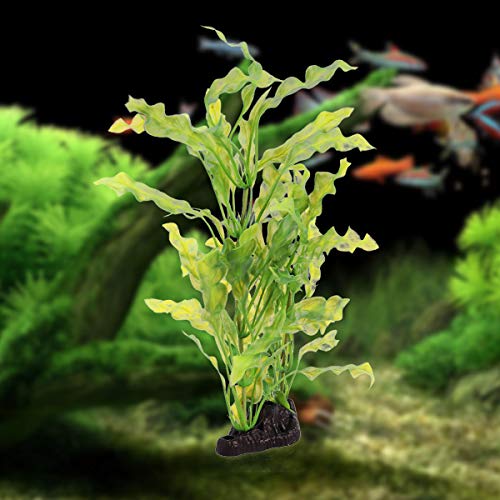 POPETPOP Fish Tank Plant Decor Artificial Kelp Aquatic Green Plastic Plant Fake Fish Tank Aquarium Decoration