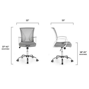 EdgeMod Chartwell Office Chair in White/Grey