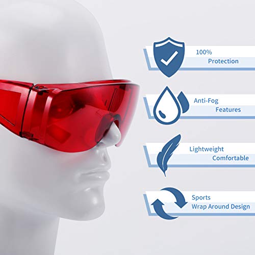 Dental Eyewear for Teeth Whitening Light, Eye Shield Safety Glasses LED Protective Goggle