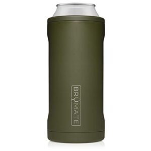 brümate hopsulator juggernaut double-walled stainless steel insulated can cooler for 24 oz and 25 oz cans (od green)