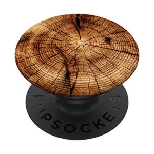 tree ring dark wood design popsockets popgrip: swappable grip for phones & tablets