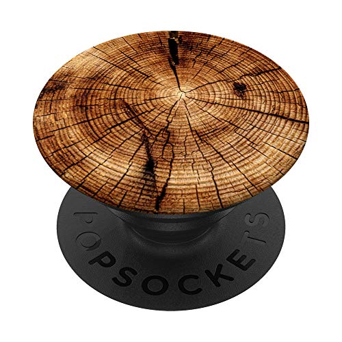 Tree Ring Dark Wood Design PopSockets PopGrip: Swappable Grip for Phones & Tablets