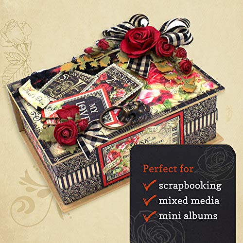 Graphic 45 Rose Bouquet Collection—Triumphant Red Paper Flowers, Multi