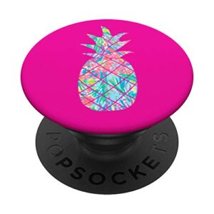 pineapple design with vibrant paisley like colors popsockets popgrip: swappable grip for phones & tablets
