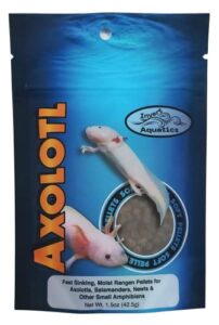invert aquatics soft pellets for axolotls - moist sinking diet for axolotl, newts, salamanders & other small amphibians (3 oz (85g))