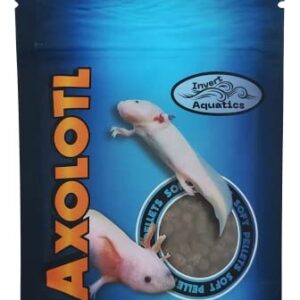 Invert Aquatics Soft Pellets for Axolotls - Moist Sinking Diet for Axolotl, Newts, Salamanders & Other Small Amphibians (3 oz (85g))