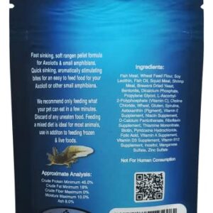 Invert Aquatics Soft Pellets for Axolotls - Moist Sinking Diet for Axolotl, Newts, Salamanders & Other Small Amphibians (3 oz (85g))