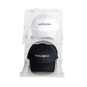 The Clear CapBox Stackable Hatrack Cap Rack Hat Box Storage Containter for Baseball Caps, Fitted Hats, Snapbacks & Trucker Caps