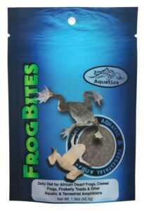 invert aquatics frog bites - moist pellet sinking diet for frogs & small amphibians (1.5 oz (42.5g))