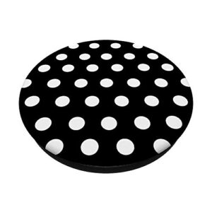 Polka Dot Black and White PopSockets PopGrip: Swappable Grip for Phones & Tablets