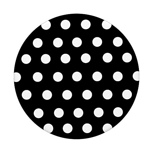 Polka Dot Black and White PopSockets PopGrip: Swappable Grip for Phones & Tablets