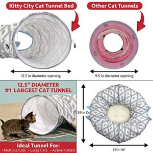 Kitty City Large Cat Tunnel Bed, Cat Bed, Pop Up Bed, Cat Toys